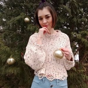 Confetti pom pom sweater